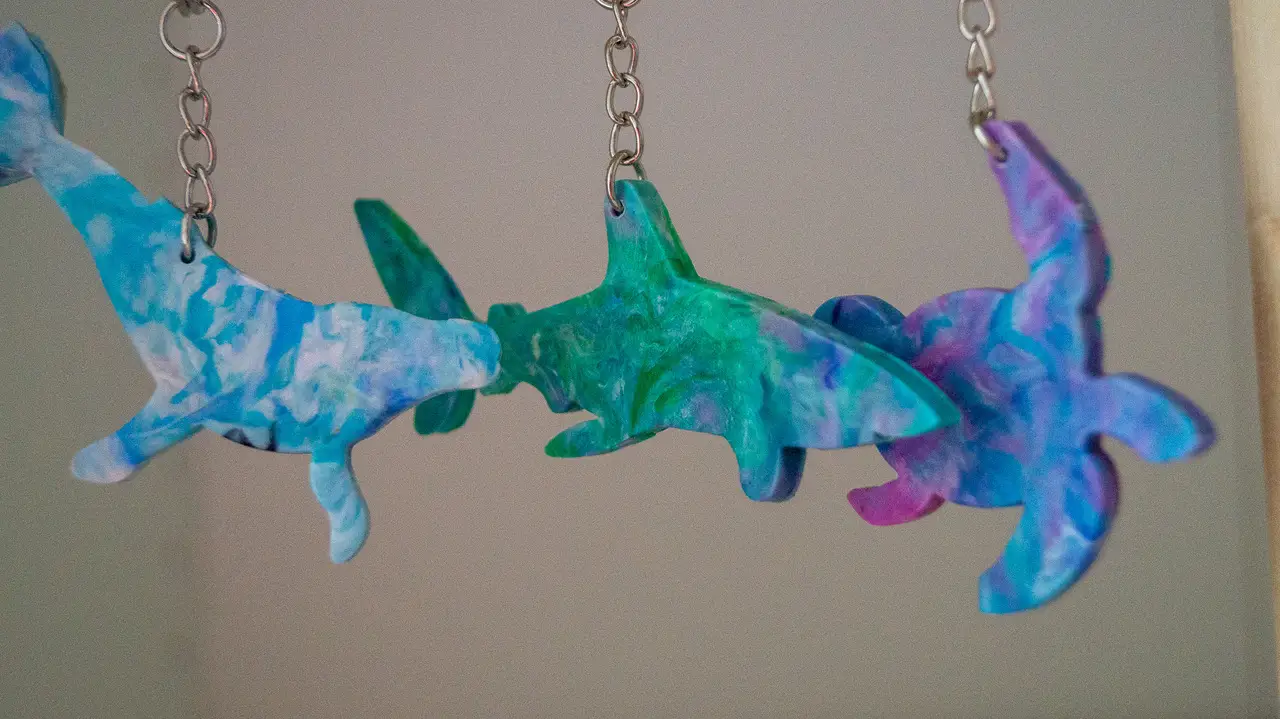 Upcycled Plastic Ocean Wildlife Keyring - Image 2